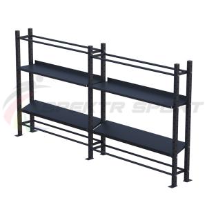 Купить Модульный стеллаж для гантелей, гирь и медболов 3780х430х1950 (2 секции) в Пензе 