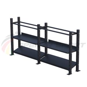 Купить Модульный стеллаж для гантелей, гирь и медболов 3780х430х1200 (2 секции) в Пензе 