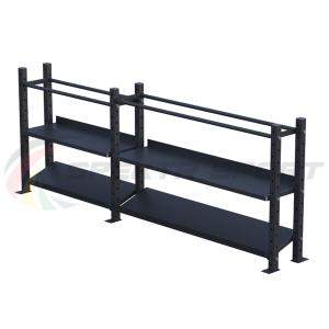 Купить Модульный стеллаж для гантелей, гирь и медболов 3180х430х1200 (2 секции) в Пензе 