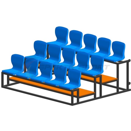 Купить Трибуна мобильная 3 ряда сиденья пластиковые на 15 мест в Пензе 